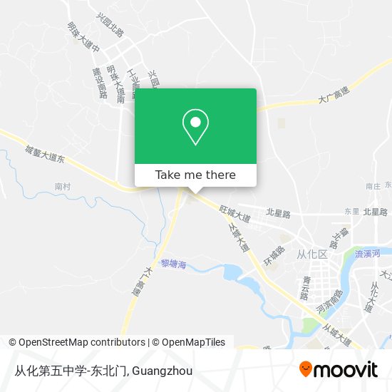 从化第五中学-东北门 map