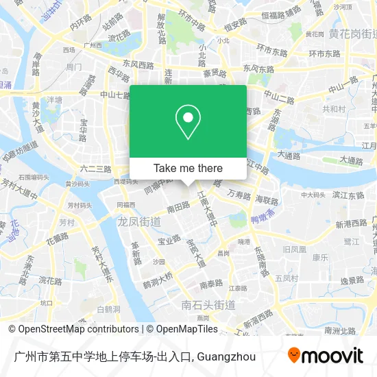广州市第五中学地上停车场-出入口 map
