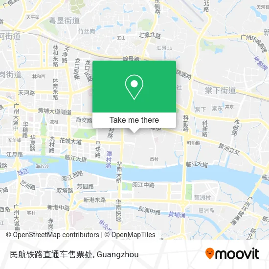 民航铁路直通车售票处 map
