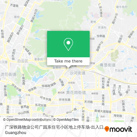 广深铁路物业公司广园东住宅小区地上停车场-出入口 map