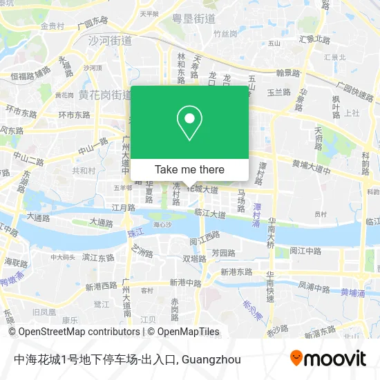 中海花城1号地下停车场-出入口 map