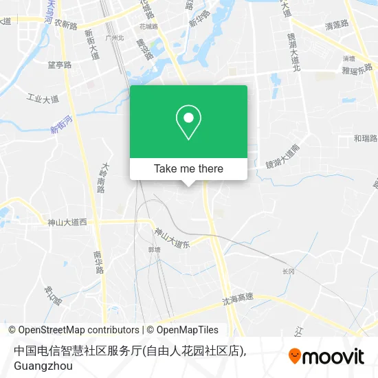 中国电信智慧社区服务厅(自由人花园社区店) map