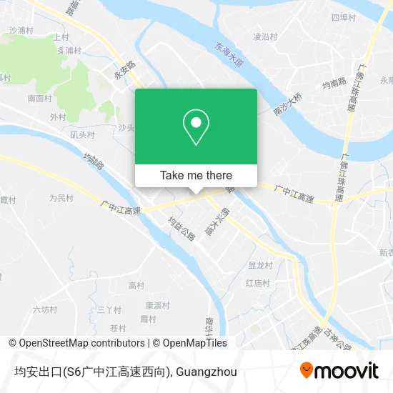 均安出口(S6广中江高速西向) map