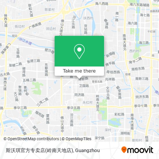 斯沃琪官方专卖店(岭南天地店) map