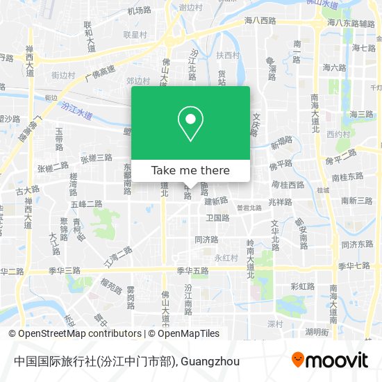 中国国际旅行社(汾江中门市部) map