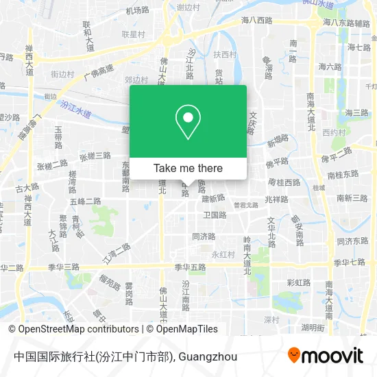 中国国际旅行社(汾江中门市部) map