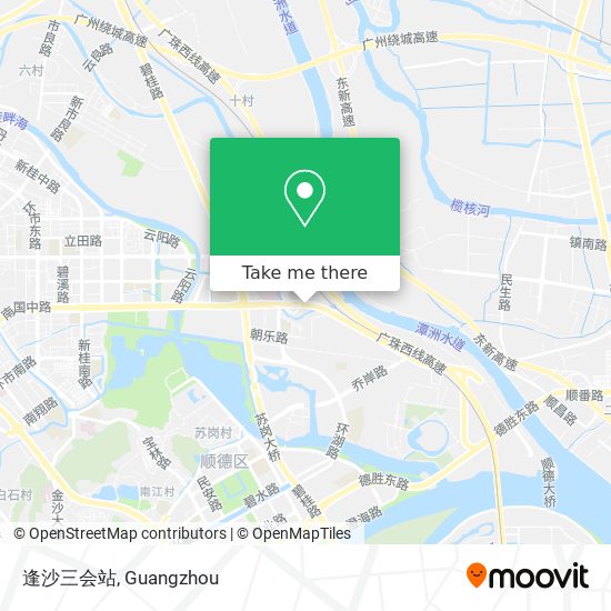 逢沙三会站 map