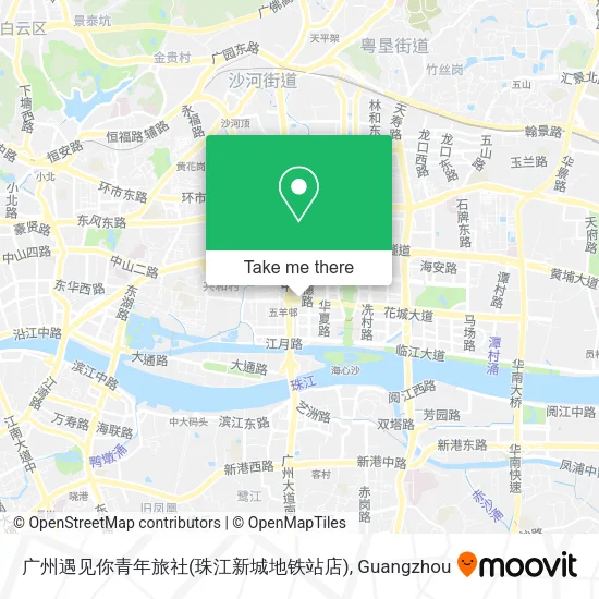 广州遇见你青年旅社(珠江新城地铁站店) map