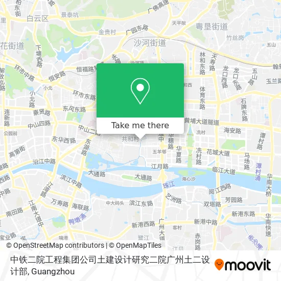 中铁二院工程集团公司土建设计研究二院广州土二设计部 map