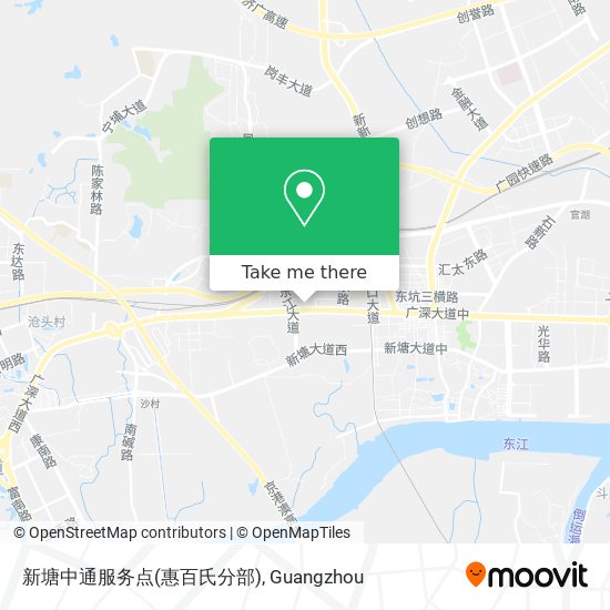 新塘中通服务点(惠百氏分部) map