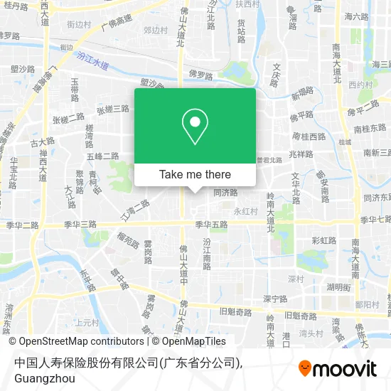 中国人寿保险股份有限公司(广东省分公司) map