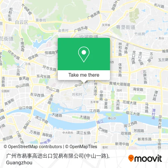 广州市易事高进出口贸易有限公司(中山一路) map