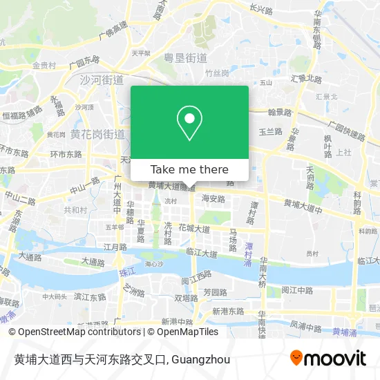 黄埔大道西与天河东路交叉口 map
