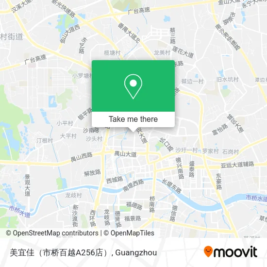 美宜佳（市桥百越A256店） map