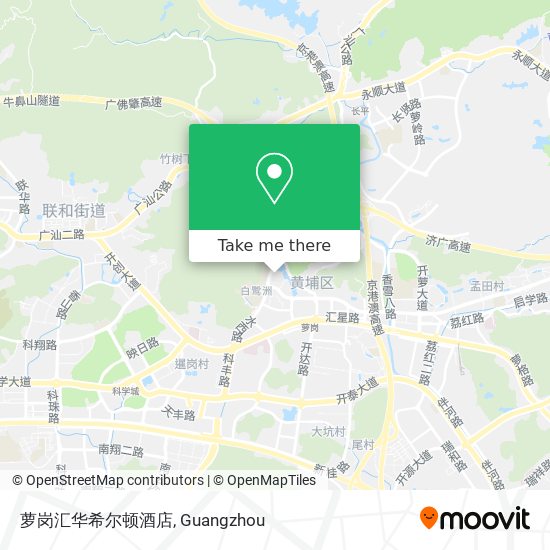 萝岗汇华希尔顿酒店 map