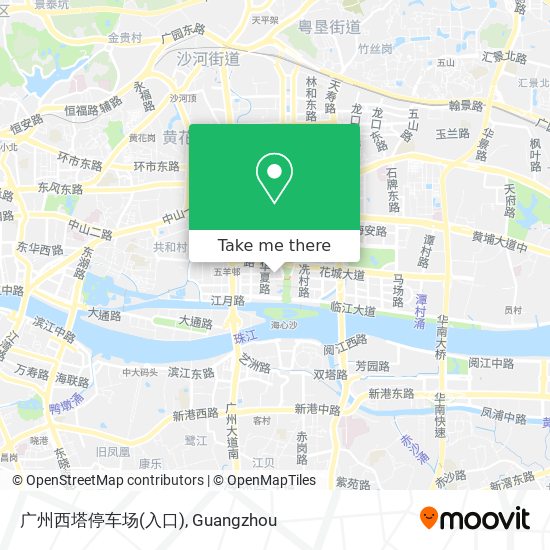 广州西塔停车场(入口) map
