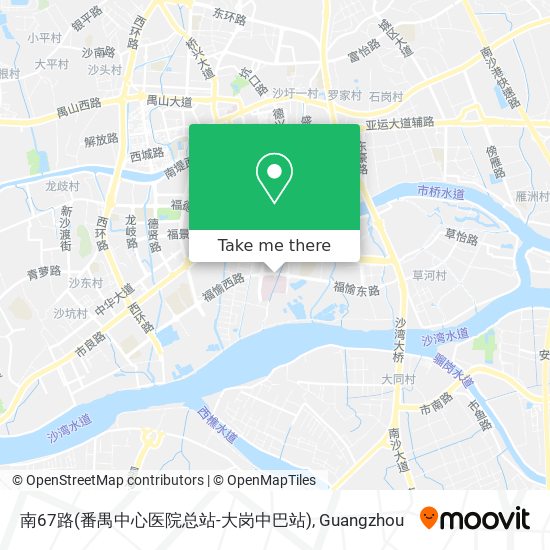 南67路(番禺中心医院总站-大岗中巴站) map