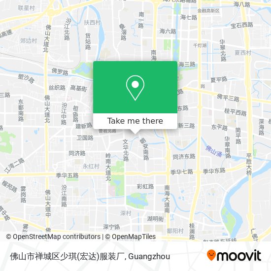 佛山市禅城区少琪(宏达)服装厂 map