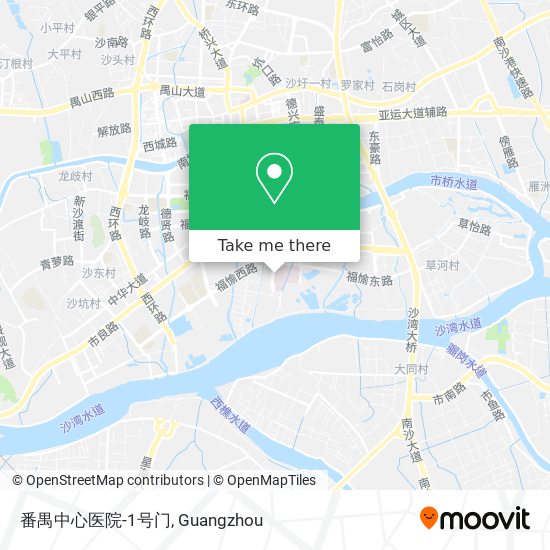番禺中心医院-1号门 map