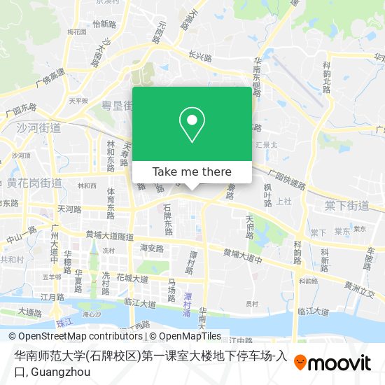 华南师范大学(石牌校区)第一课室大楼地下停车场-入口 map