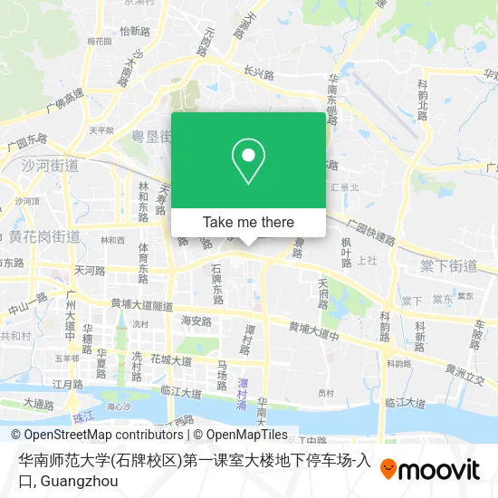 华南师范大学(石牌校区)第一课室大楼地下停车场-入口 map