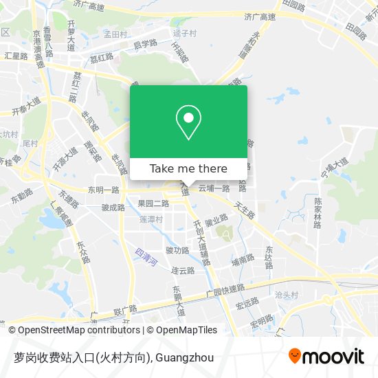 萝岗收费站入口(火村方向) map