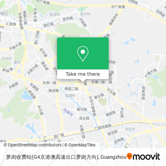 萝岗收费站(G4京港澳高速出口萝岗方向) map