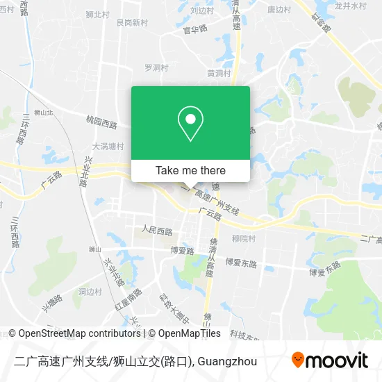 二广高速广州支线/狮山立交(路口) map