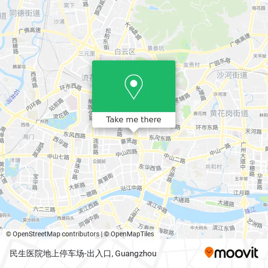 民生医院地上停车场-出入口 map