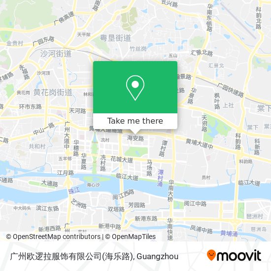 广州欧逻拉服饰有限公司(海乐路) map