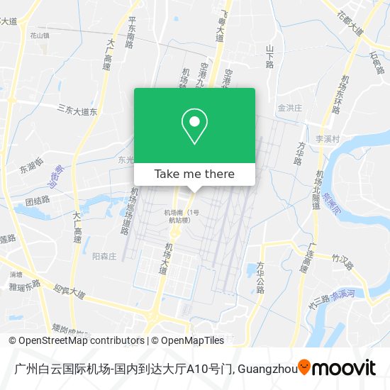 广州白云国际机场-国内到达大厅A10号门 map