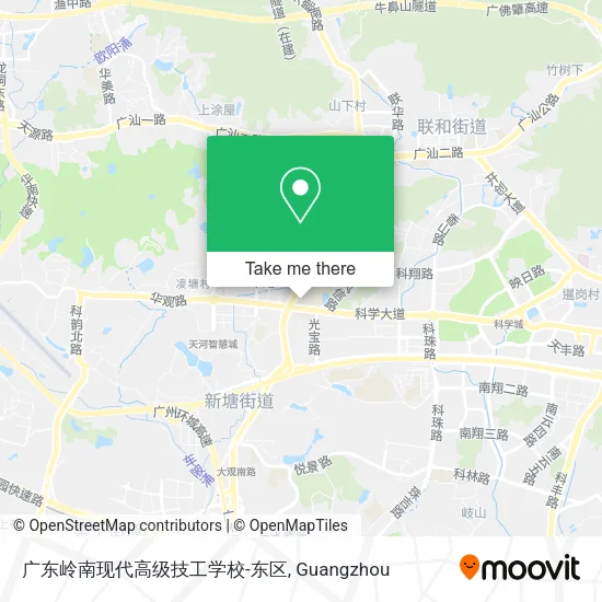 广东岭南现代高级技工学校-东区 map
