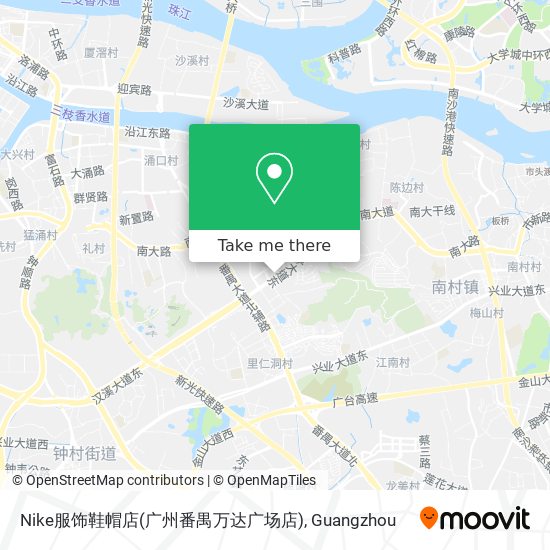 Nike服饰鞋帽店(广州番禺万达广场店) map
