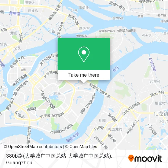 380b路(大学城广中医总站-大学城广中医总站) map