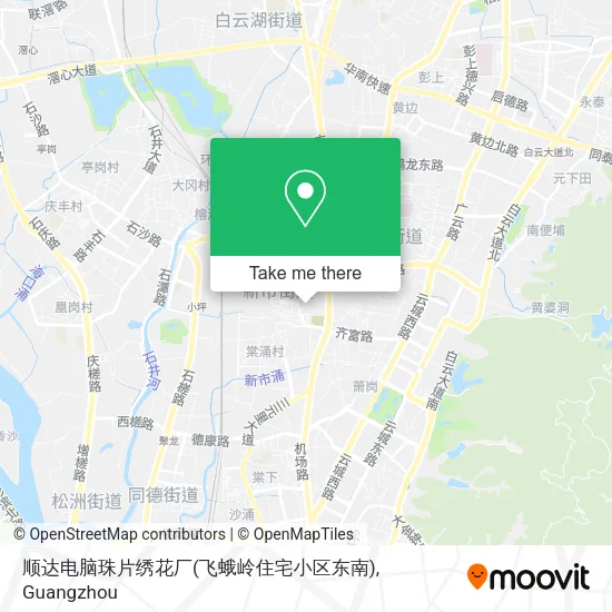 顺达电脑珠片绣花厂(飞蛾岭住宅小区东南) map