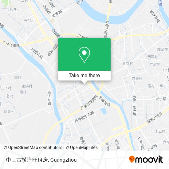 中山古镇海旺租房 map