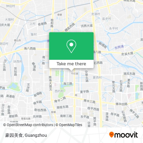豪园美食 map