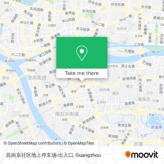 昌岗东社区地上停车场-出入口 map