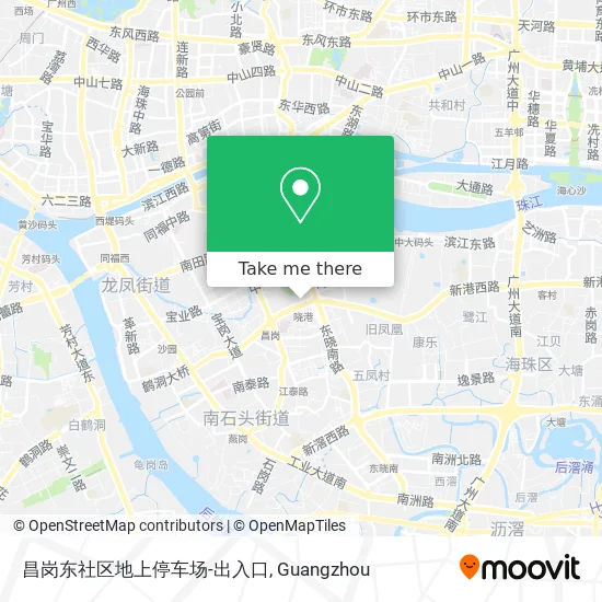 昌岗东社区地上停车场-出入口 map