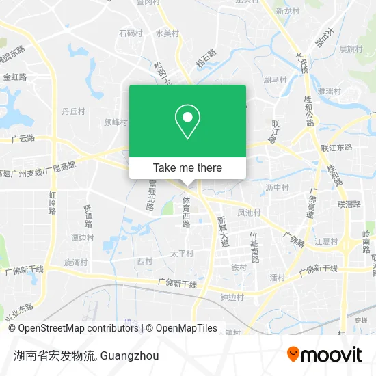 湖南省宏发物流 map