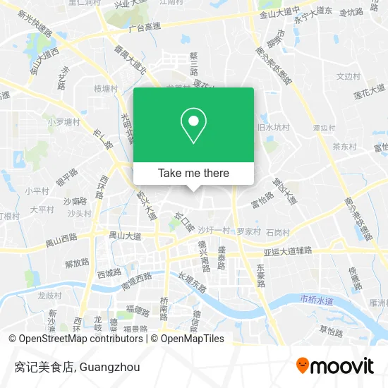 窝记美食店 map