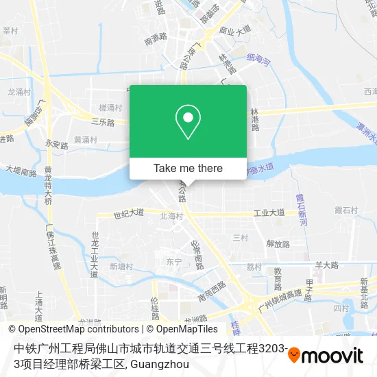 中铁广州工程局佛山市城市轨道交通三号线工程3203-3项目经理部桥梁工区 map