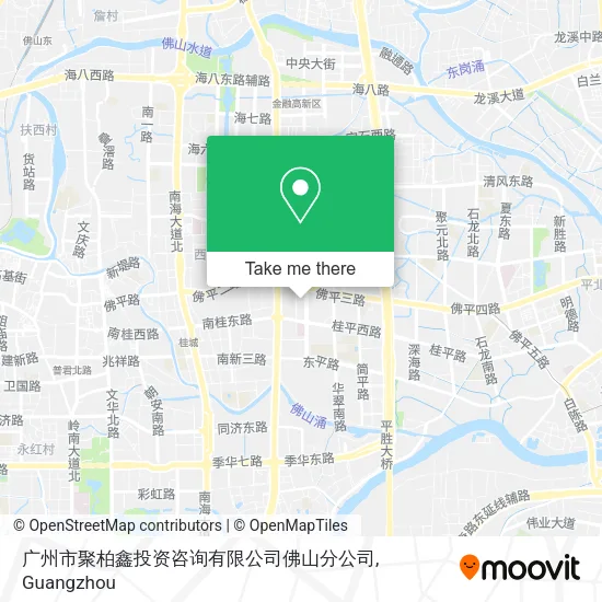 广州市聚柏鑫投资咨询有限公司佛山分公司 map