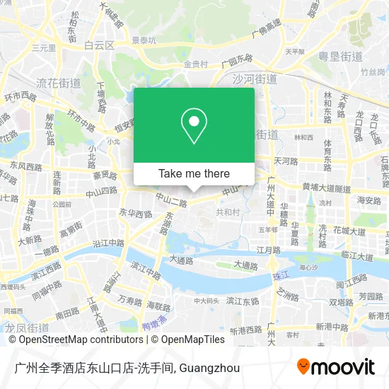 广州全季酒店东山口店-洗手间 map