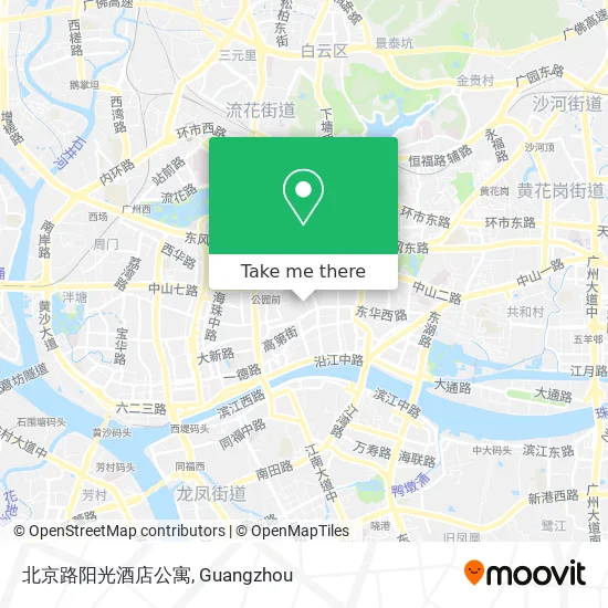 北京路阳光酒店公寓 map