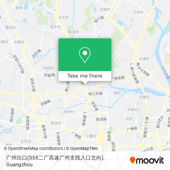 广州出口(S55二广高速广州支线入口北向) map