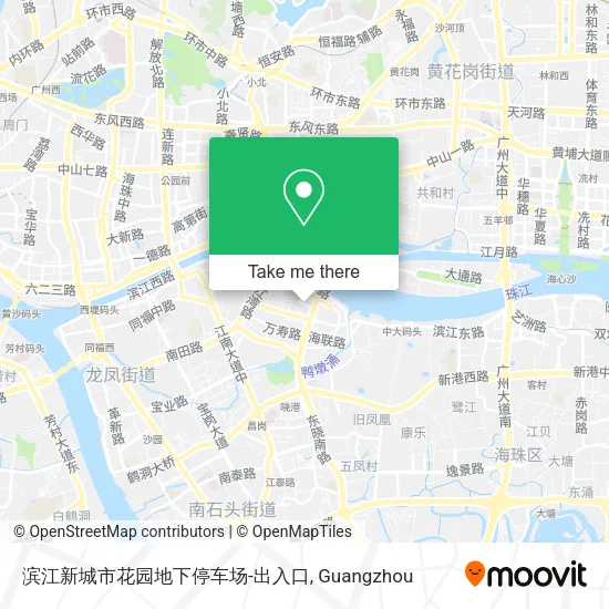 滨江新城市花园地下停车场-出入口 map