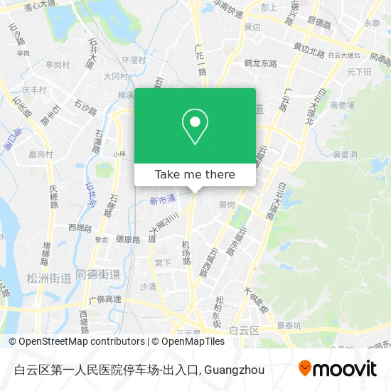 白云区第一人民医院停车场-出入口 map