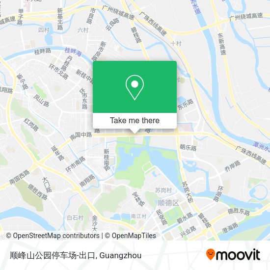 顺峰山公园停车场-出口 map