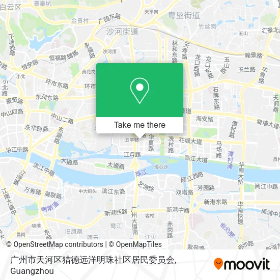 广州市天河区猎德远洋明珠社区居民委员会 map